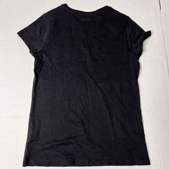 Puma Black t shirt girls large iridescent logo in corner - Picture 4 of 5